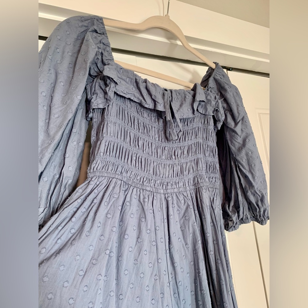 Pale Blue Feminine Women’s Midi Dress in Medium